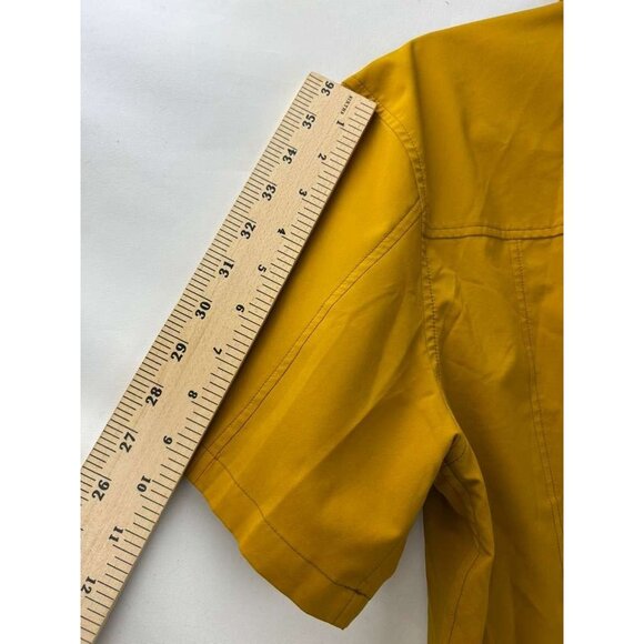 Arc'teryx Men's Size Small Button Up Short Sleeve Shirt Mustard Yellow - Picture 4 of 11